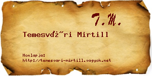 Temesvári Mirtill névjegykártya